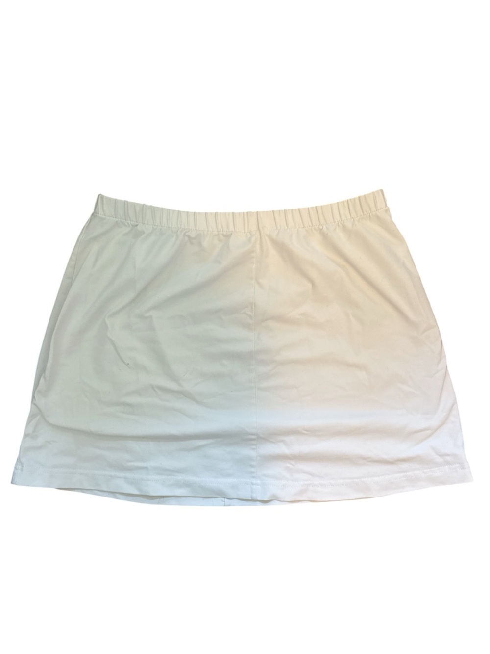 Lily White Mini Skirt with Elastic Waist